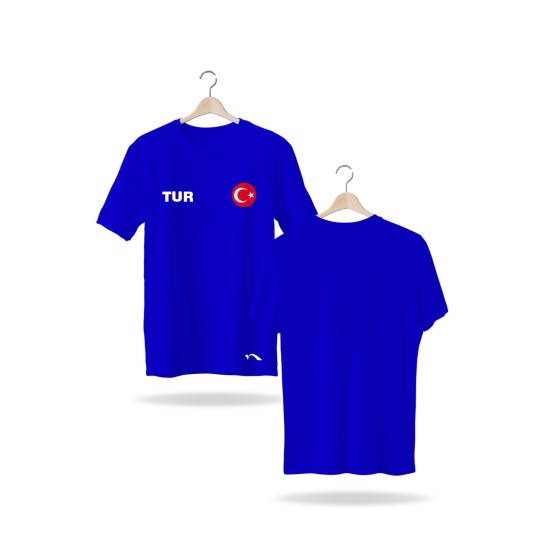 Türkiye Tişörtü – Bayraklı & Özel Tasarım Seçenekli- Mavi